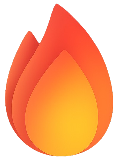 Flammensymbol für Brandschutz-Blogbeitrag: Copywriting, Storytelling, Inspiration und Leidenschaft für Texte.