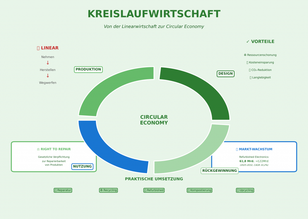 Kreislaufwirtschaft: Von der Linearwirtschaft zur Circular Economy